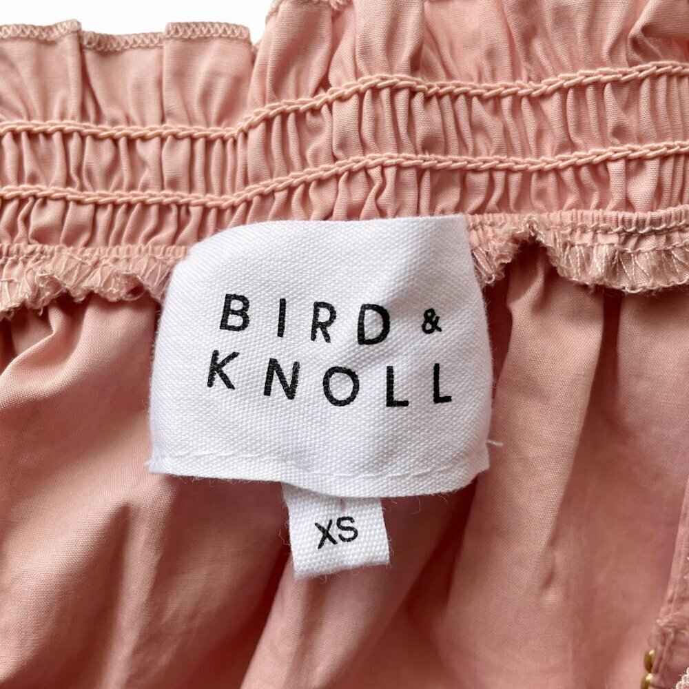 Bird & Knoll Ida Dress Pink Cotton Maxi XS Smocked Strappy Cotton Resort - Picture 5 of 8